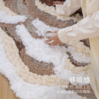 闪垫 毛绒 卧室床边 地毯
