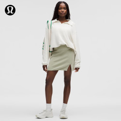 lululemon Softstreme 女士高腰速干运动短裙 雾绿 M