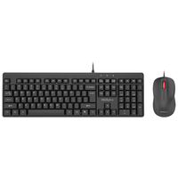 ThinkPlus KM110Pro 经典红点 黑色 有线键鼠套装