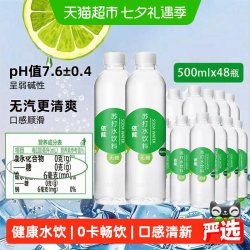 依能 苏打水饮料 青柠味 500ml*48瓶