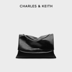 CHARLES & KEITH 大容量 女士单肩包 链条