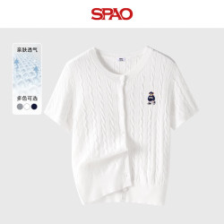 SPAO 【韩国小熊】短袖T恤 莱赛尔针织 学院风