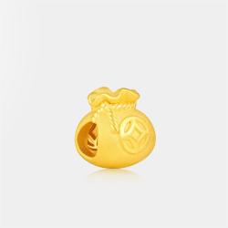 曼卡龙 铜钱福袋黄金挂坠足金吊坠宝宝福袋礼物送亲友