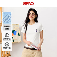 SPAO 【小熊印花】短袖T恤 修身显瘦 学院风
