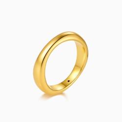 曼卡龙 Chic-流光18K金镶嵌戒指简约时尚素K七夕情人节送礼