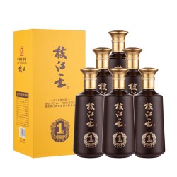 枝江 大曲官方旗舰店 枝江王真年份1浓香纯粮食白酒52度6瓶500ml