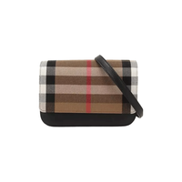BURBERRY 英伦格子翻盖单肩斜挎包