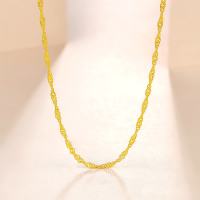 七夕好礼：周六福 AA050785 水波纹足金项链 42cm 2.7g