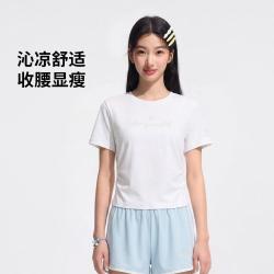 李宁 T恤女短袖运动生活透气冰感清爽亲肤轻薄夏季圆领运动T恤