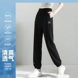 李宁 卫裤女运动生活时尚透气百搭宽松运动长裤