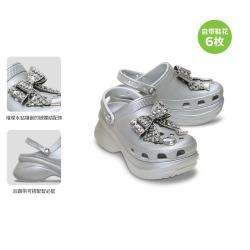 crocs 复古小鲸鱼璀璨蝴蝶厚底洞洞鞋凉鞋女鞋