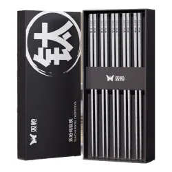 双枪 100%纯钛筷子 5双装