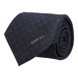 GUCCI Horsebit Silk Jacquard Tie 古驰真丝提花领带