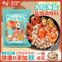 味翁 盐焗鸡海鲜虾蟹香辛料包大粒粗海盐550g*3袋