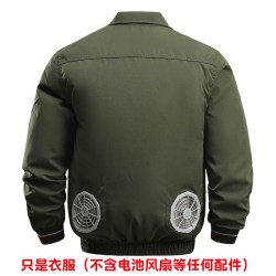 夏季空调服降温制冷带风扇配件防暑移动充男款薄款工地工作服高温