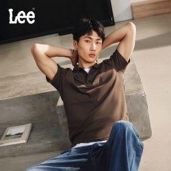 Lee 索罗娜面料复古翻领刺绣男士POLO衫