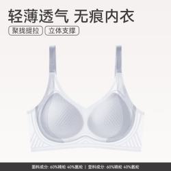 芬腾 聚拢上托 女士文胸  浅兰 XL