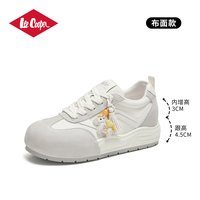 移动端：Lee Cooper [孟子义同款]马上有钱厚底德训鞋女款2026新款内增高女鞋透气板鞋