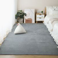 静月 珊瑚绒短绒地毯 银灰色 40cm*60cm