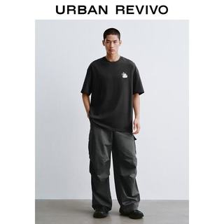 URBAN REVIVO UUV460081 萌宠刺绣圆领T恤