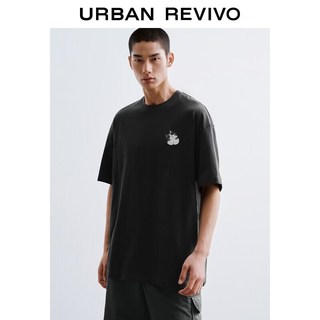 URBAN REVIVO UUV460081 萌宠刺绣圆领T恤