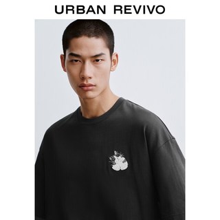 URBAN REVIVO UUV460081 萌宠刺绣圆领T恤