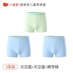 小番薯 新品儿童纯棉内裤不夹男童女童宝宝抑菌平角短裤