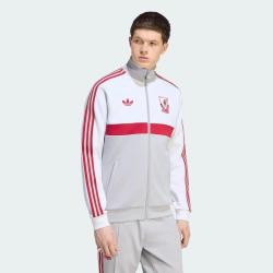 adidas 足球休闲文化漏斗领复古夹克外套