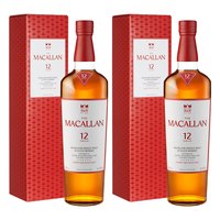 麦卡伦 The Macallan 麦卡伦12年经典雪莉桶单一麦芽苏格兰威士忌 2支装 赠品鉴杯