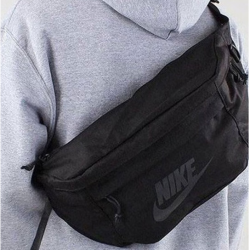 NIKE 斜挎包男包女包 2026新款运动包户外腰包单肩包 黑色/约52*12*21cm