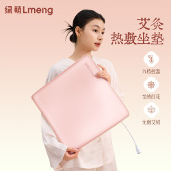 LMENG 艾灸坐垫电加热艾草热敷毯艾绒办公室坐灸垫女发热臀部包七夕礼物