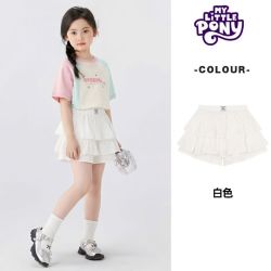 小马宝莉 女童裙裤2026夏季新款女孩蛋糕裙  白色 110