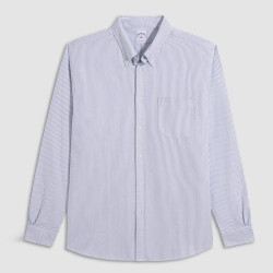 Brooks Brothers 七夕礼物 男士牛津纺条纹纽扣领衬衫