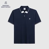 限尺码：Brooks Brothers 京东独家 男士拼接领口设计感休闲polo衫