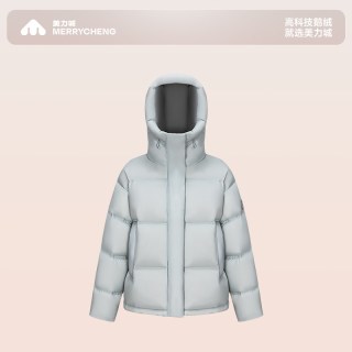 美力城 檀健次同款美力城鹅绒羽绒服新款冬季保暖短款外套女007