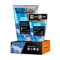 巴黎欧莱雅 欧莱雅男士专用洗面奶100ml+50ml深层清洁水能润泽双效生日礼物送男友
