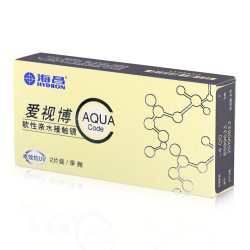 HYDRON 爱视博Aqua近视透明隐形眼镜季抛2片装 450度