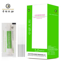 中研太和（ZHONGYANTAIHE）中研太和一次性使用针灸针 型号0.35*25S 带进针管 500支一盒医用