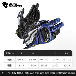 外星怪 飞鸟手套摩托车碳纤维真皮透气机车防摔男夏季骑行CE2认证