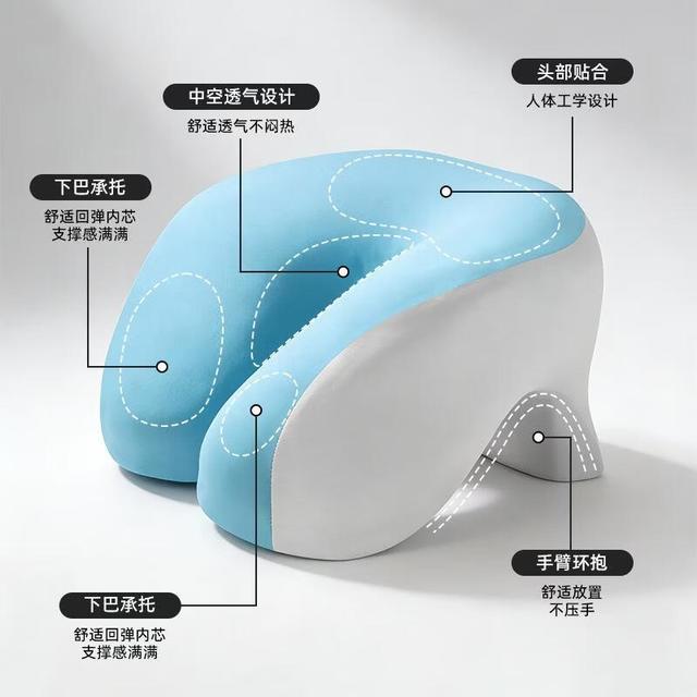 BOERYI 课桌午睡枕小学生趴睡枕 环抱午睡枕