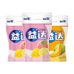 益达 无糖口香糖约70粒98g*3瓶 接吻糖口气清新糖休闲零食糖果