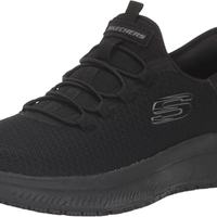 SKECHERS斯凯奇 Summits-Enslee防滑一脚蹬女鞋 黑色 宽10