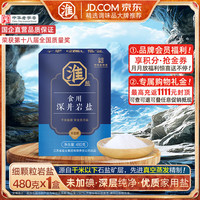 淮盐 深井岩盐480g未加碘家用食用盐无碘井矿盐甲状腺专用盐整箱批发 480g*1盒丨尝鲜体验