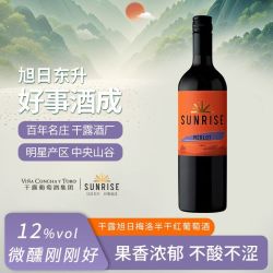 干露 旭日梅洛干红葡萄酒 750ml 单瓶