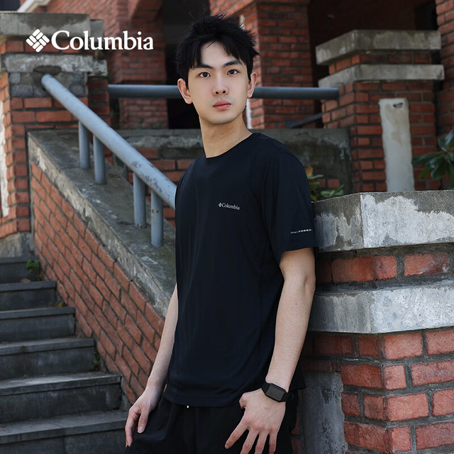 Columbia 26春夏新款速干短袖T恤男户外休闲透气吸湿凉感半袖圆领t恤AJ2717 011 XL