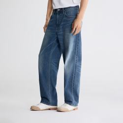 Lee 26早秋新品五袋款761宽松阔腿牛仔裤中蓝色男休闲