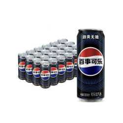 百事 可乐无糖口味碳酸饮料细长罐0糖0卡包装随机  330ml*24罐