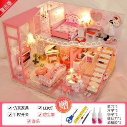 巧之匠 八音盒diy手工拼装音乐盒小屋积木模型摆件七夕节生日礼物女生