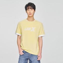 Lee 25早春舒适版圆领Logo印花撞色男短袖T恤潮流