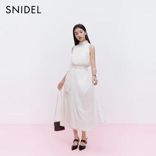 SNIDEL SWFO262313 无袖收腰百褶长裙 象牙白 S 连衣裙